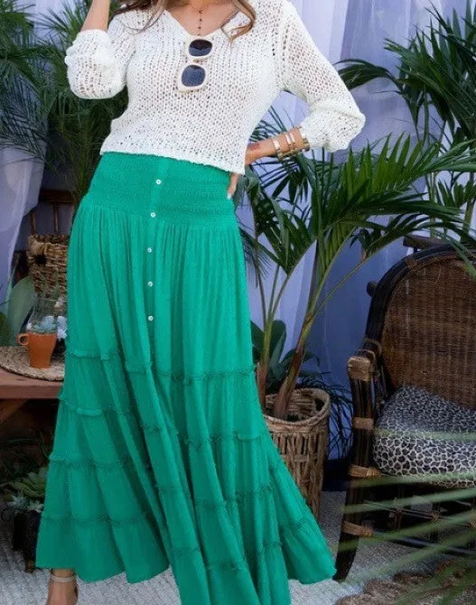 JADE GREEN VERSATILE DRESS - SKIRT COMBO