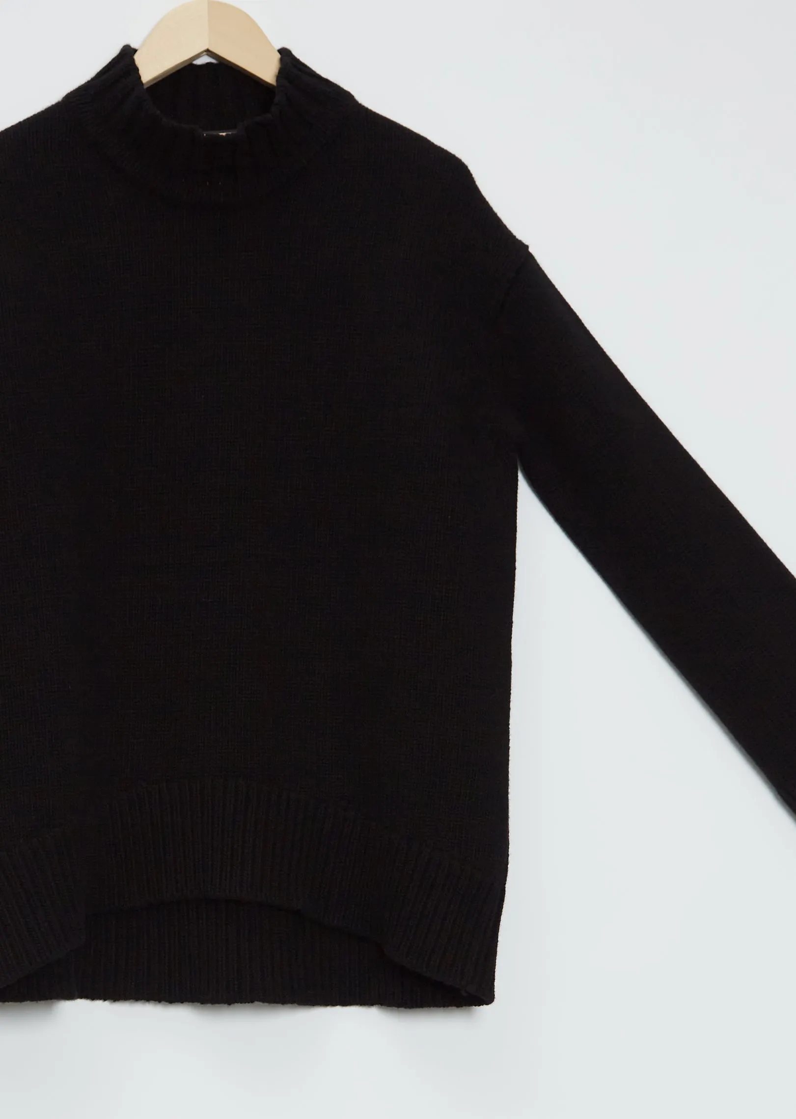 Knit Crew Neck Wool Cashmere Sweater