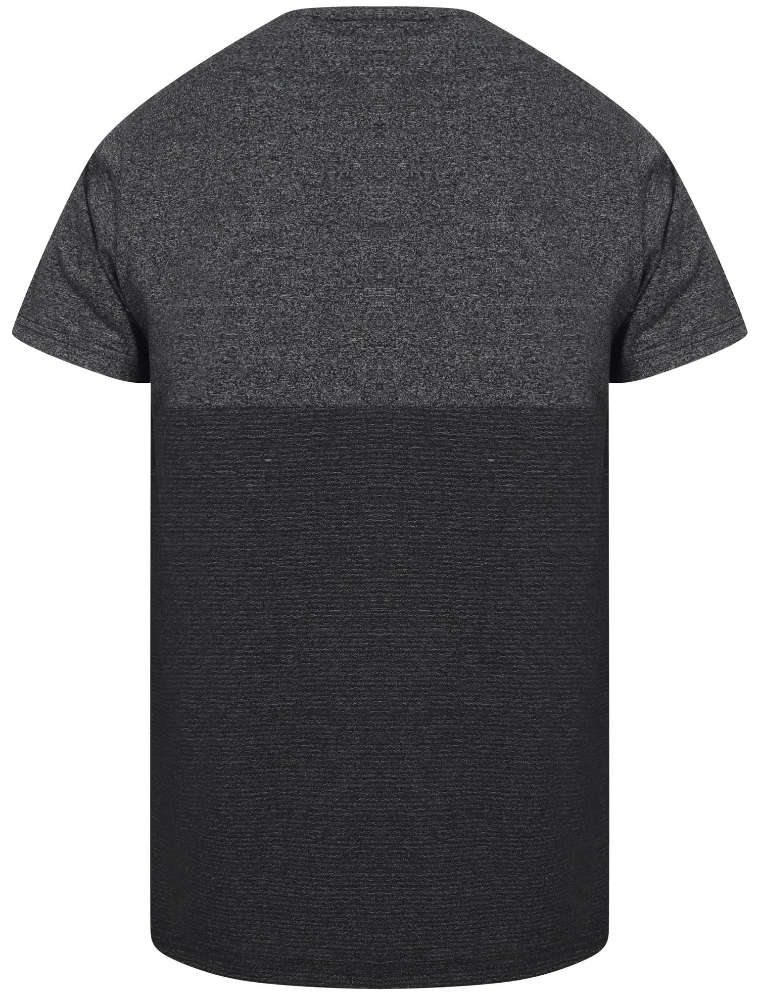 Koku Block Design Henley Neck T-Shirt with Chest Pocket In Jet Black - Dissident