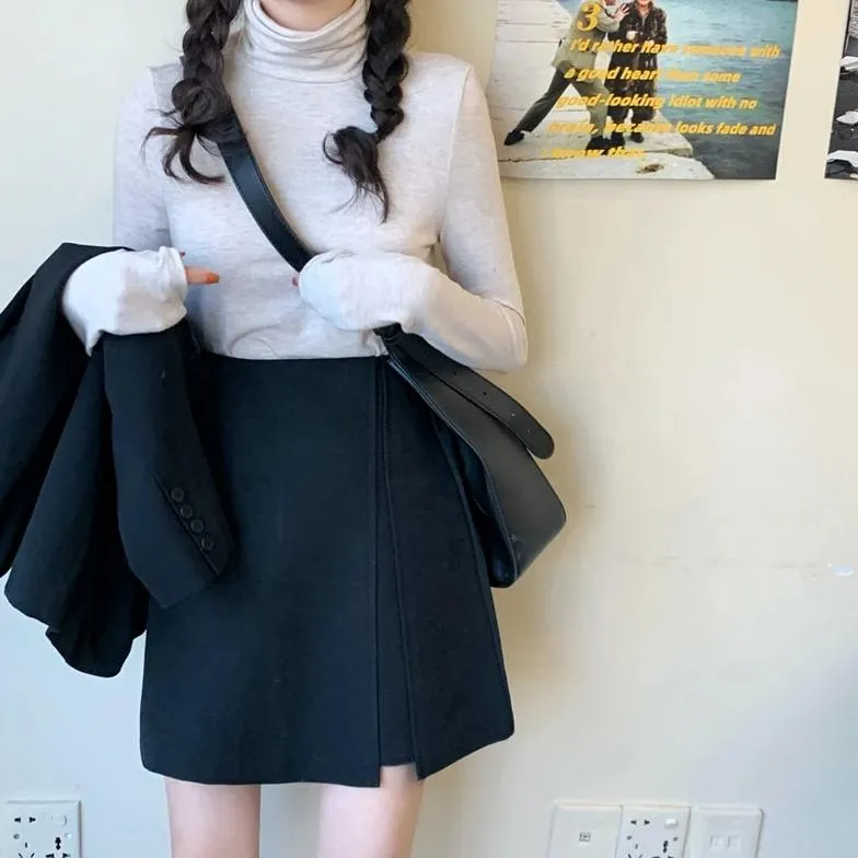 [Korean Style] Bradlie Zip up Mini Skirt
