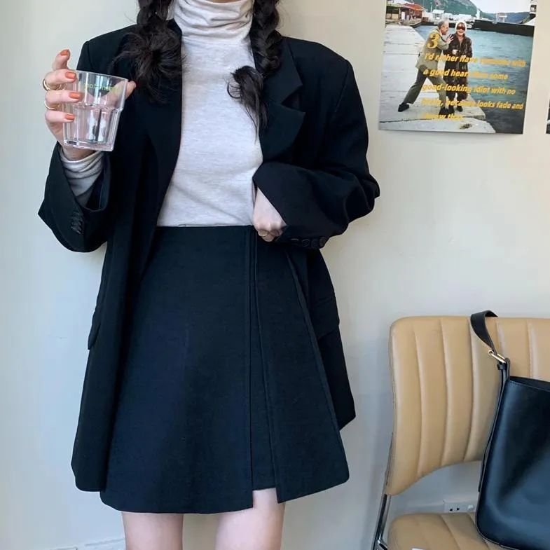 [Korean Style] Bradlie Zip up Mini Skirt