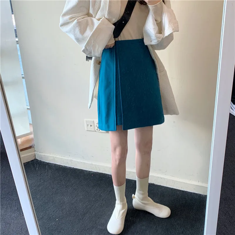 [Korean Style] Bradlie Zip up Mini Skirt
