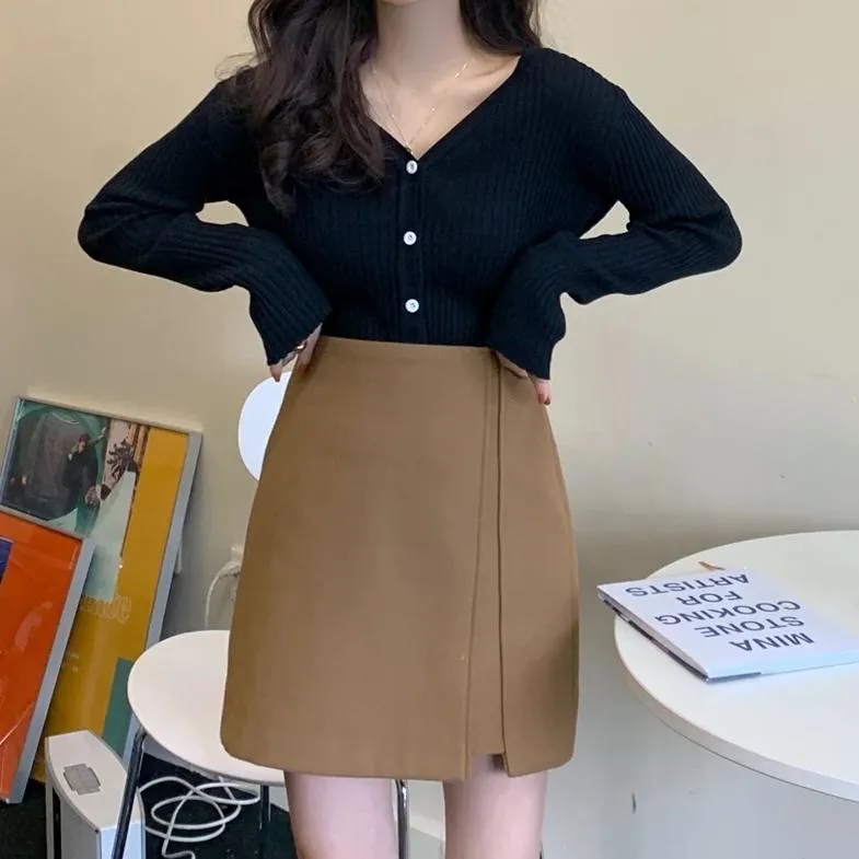 [Korean Style] Bradlie Zip up Mini Skirt