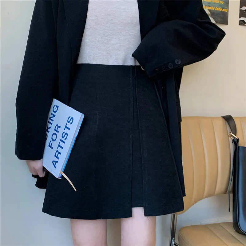 [Korean Style] Bradlie Zip up Mini Skirt