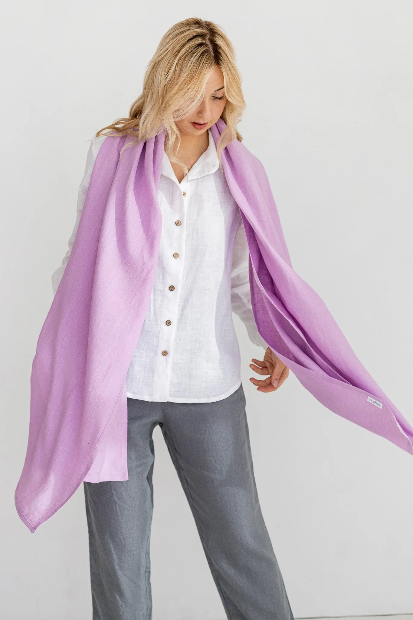 Lavender Linen Scarf