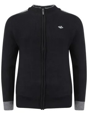Le Shark Pantani navy blue zip up cardigan