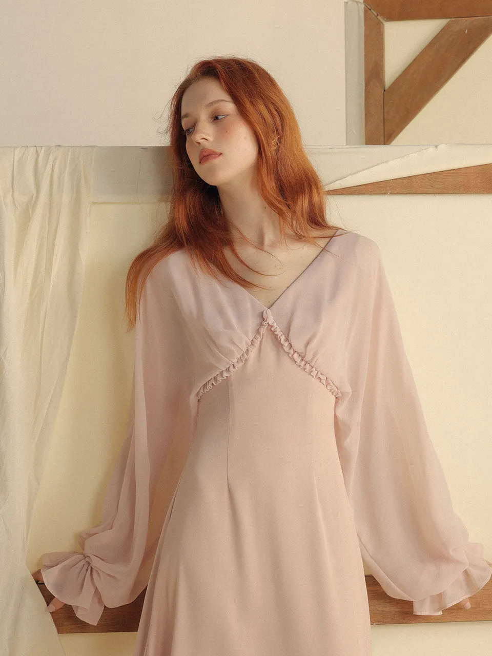 Light sheer long dress