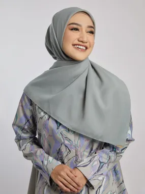 LIGHT VOILE SCARF PLAIN WARM GREY