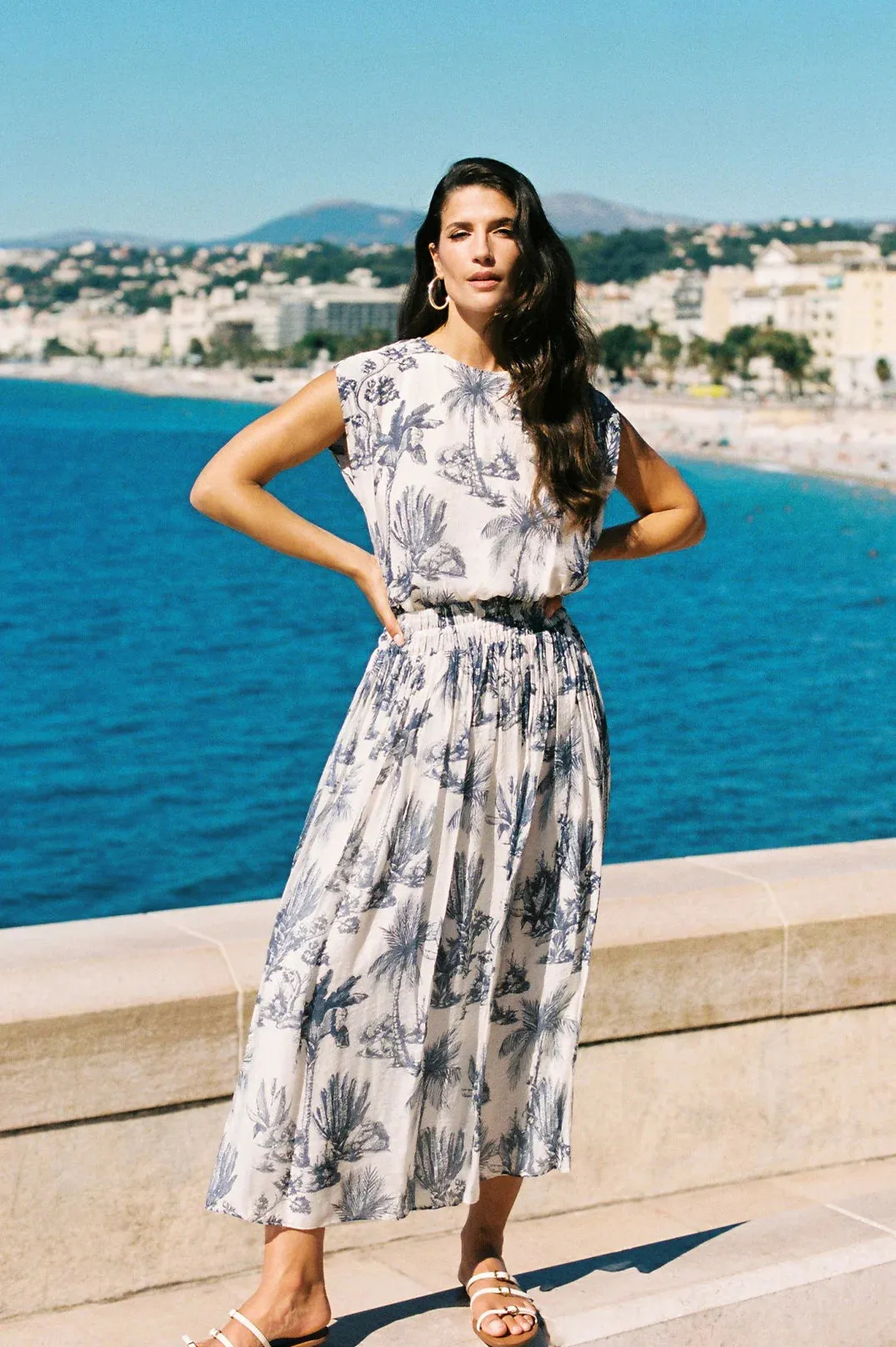 Logan Toile Print Maxi Skirt Print