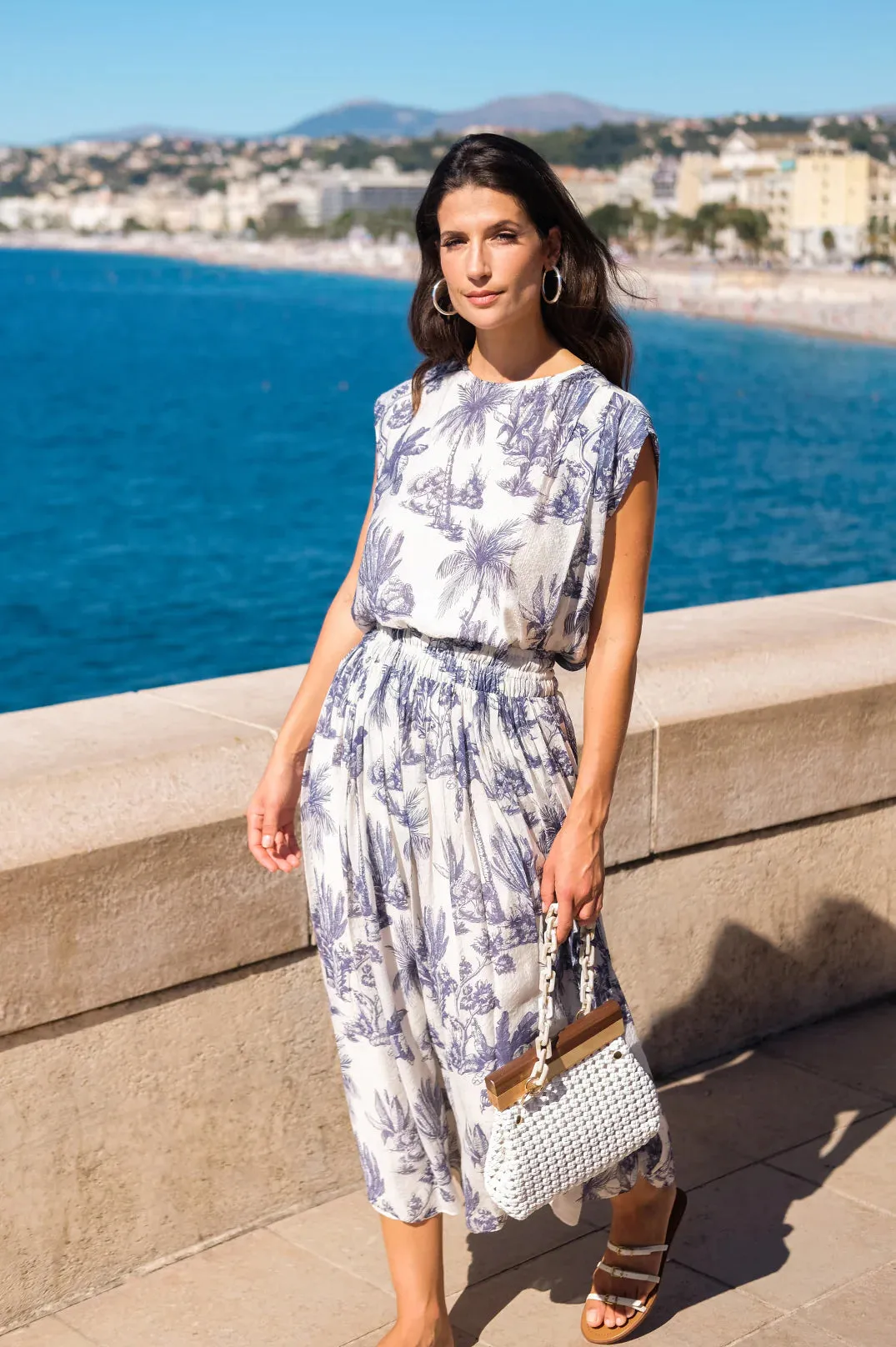 Logan Toile Print Maxi Skirt Print