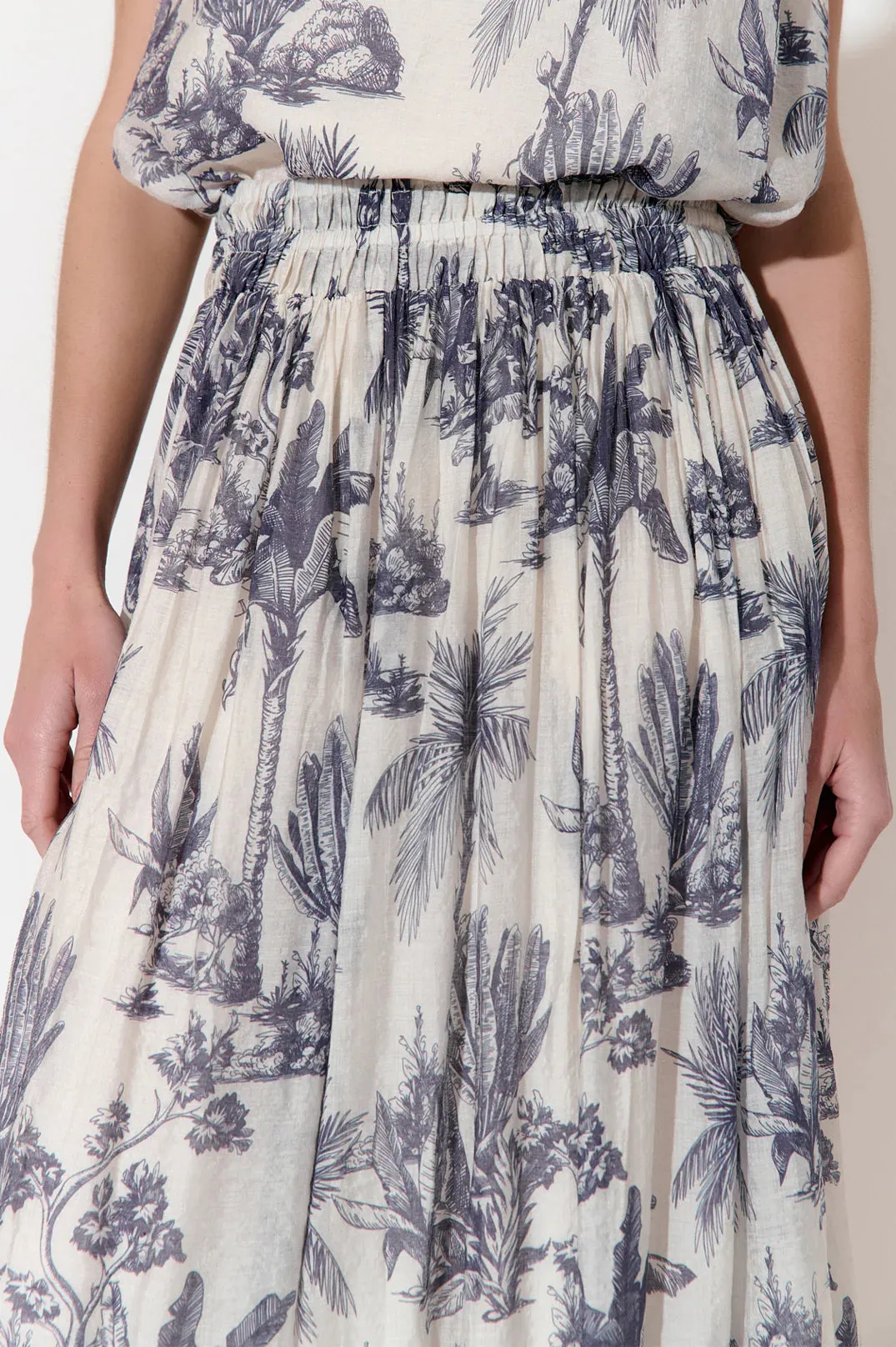 Logan Toile Print Maxi Skirt Print