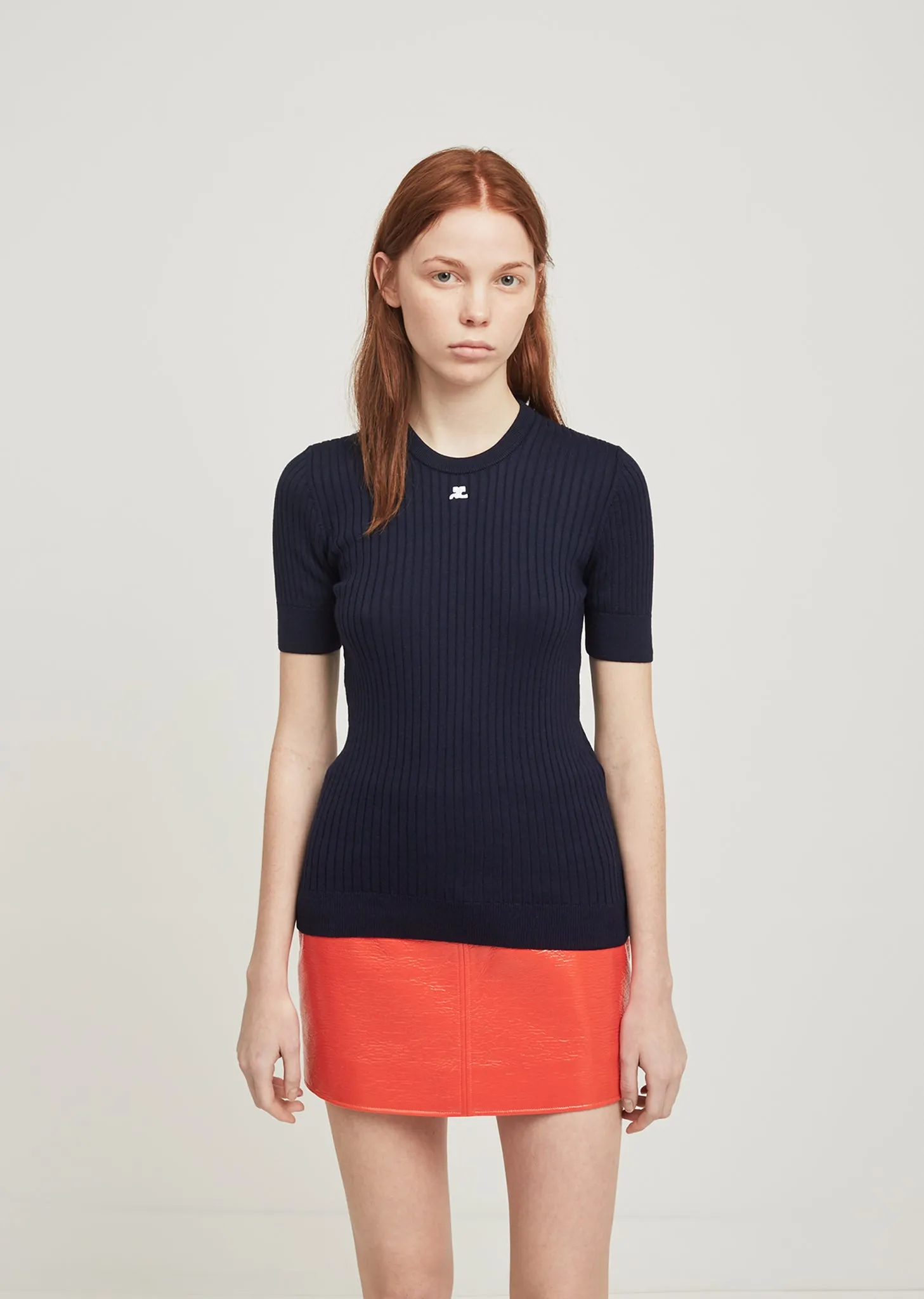 Logo Rib Knit Crewneck