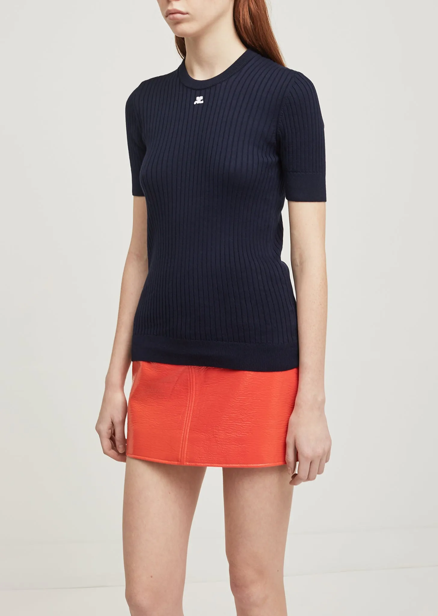 Logo Rib Knit Crewneck