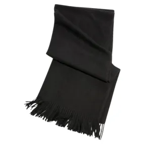 Look by M Soft Basic Black Cashmere Scarf (Women's)