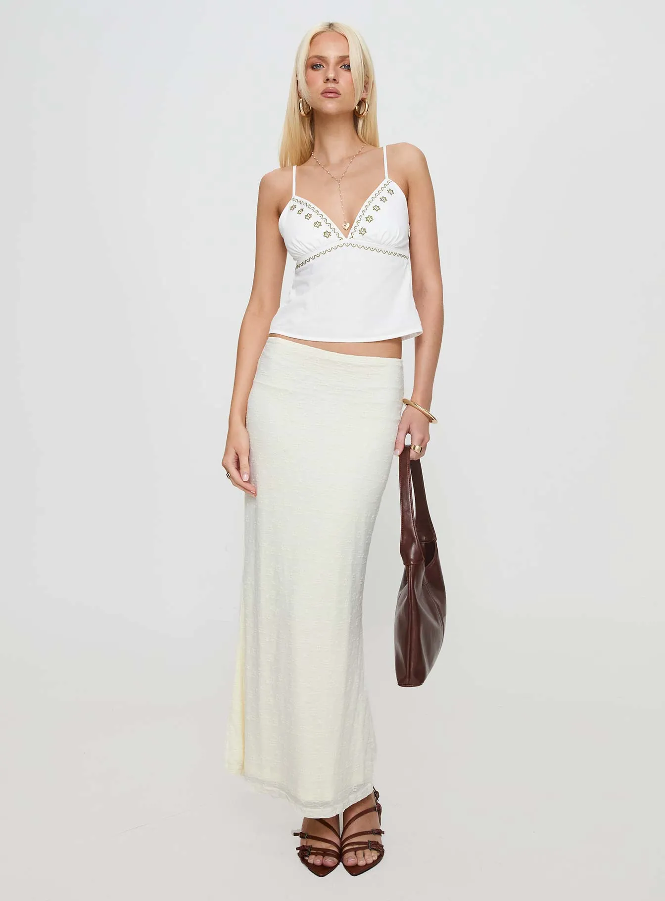 Love Like Yours Lace Maxi Skirt Cream