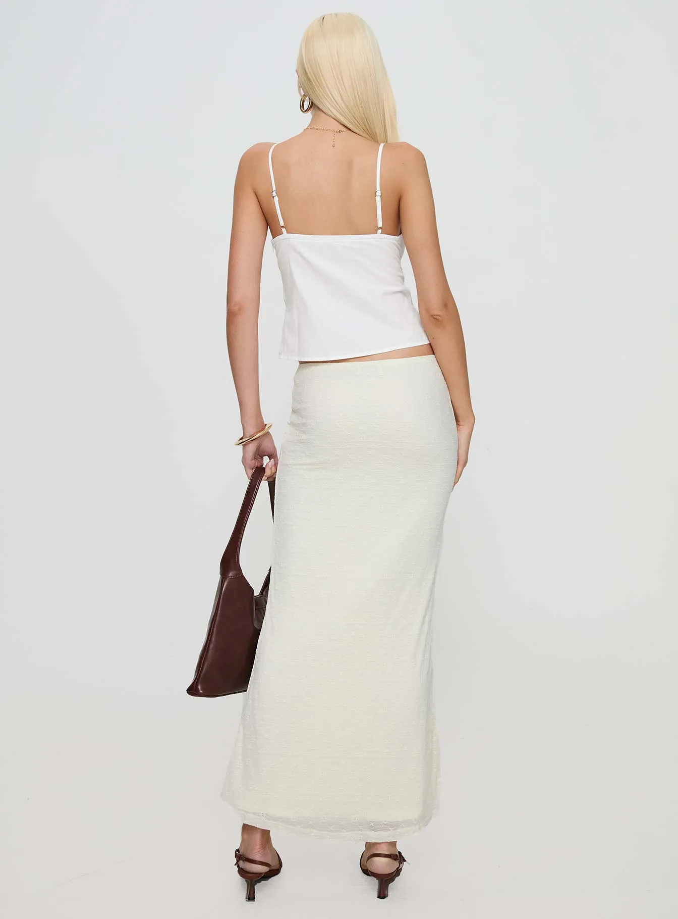 Love Like Yours Lace Maxi Skirt Cream