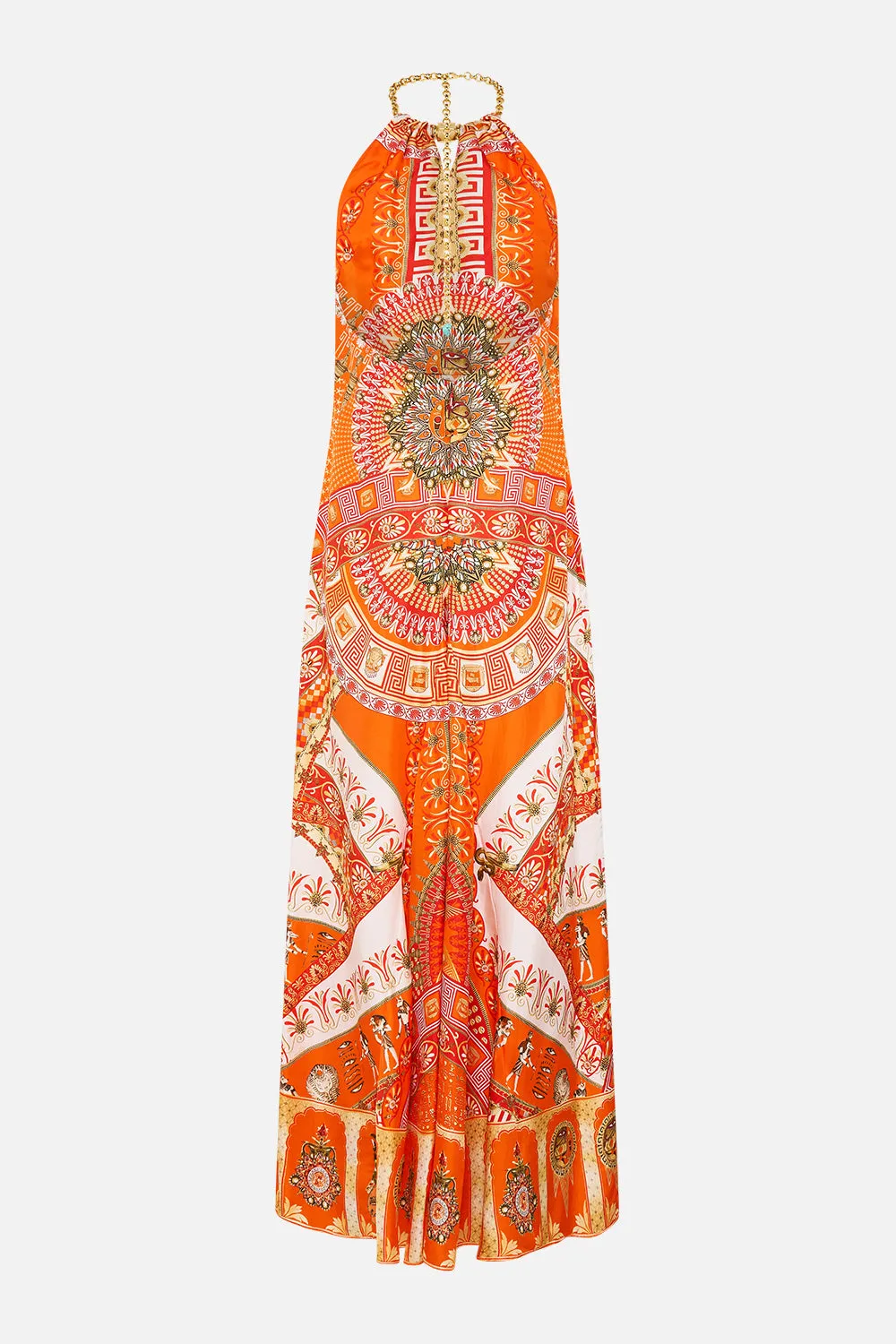 LOW BACK LONG DRESS WITH NECK HARDWARE THE OBELISK GATE