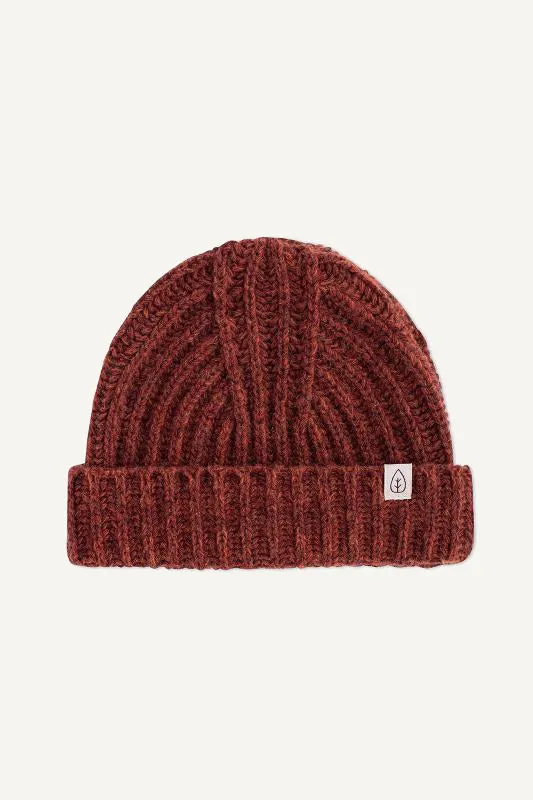 Maia Orange Recycled Wool Beanie