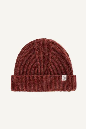 Maia Orange Recycled Wool Beanie