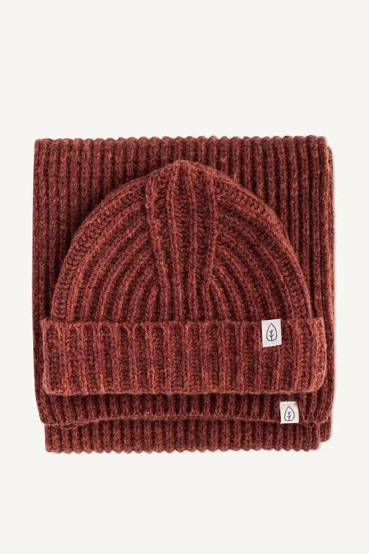 Maia Orange Recycled Wool Beanie
