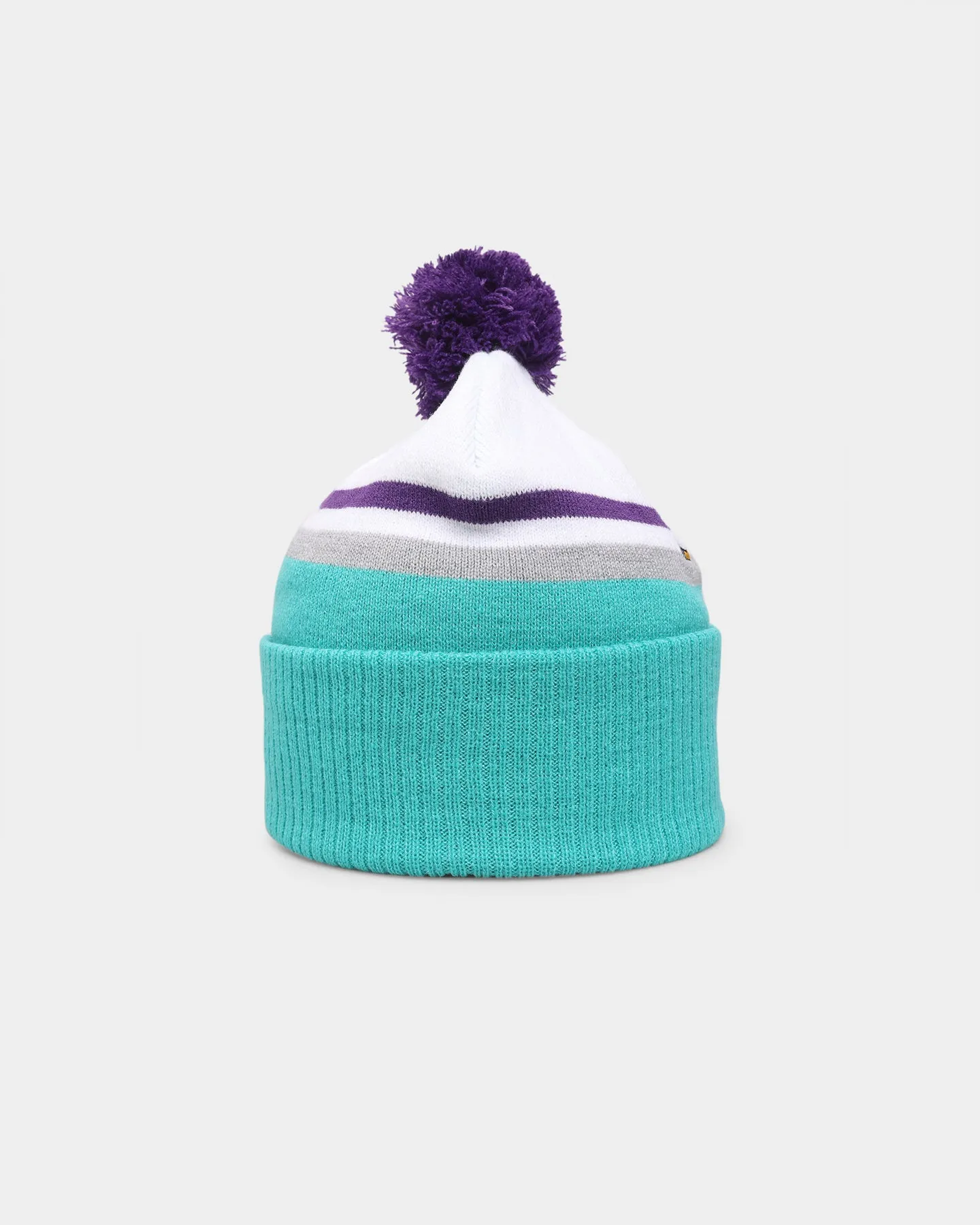 Majestic Athletic Anaheim Ducks Stripe Bobble Beanie White