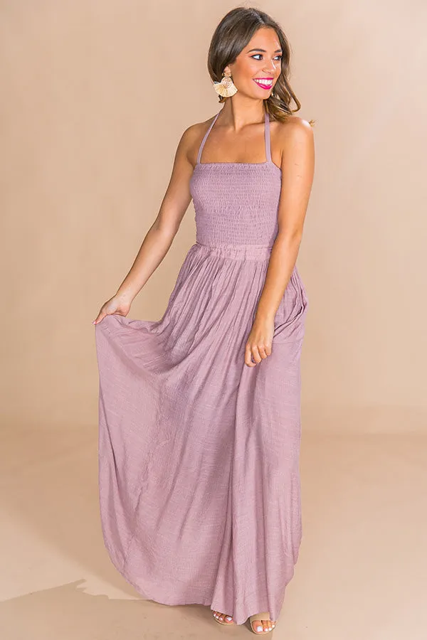 Making Headlines Maxi Dress in Blush