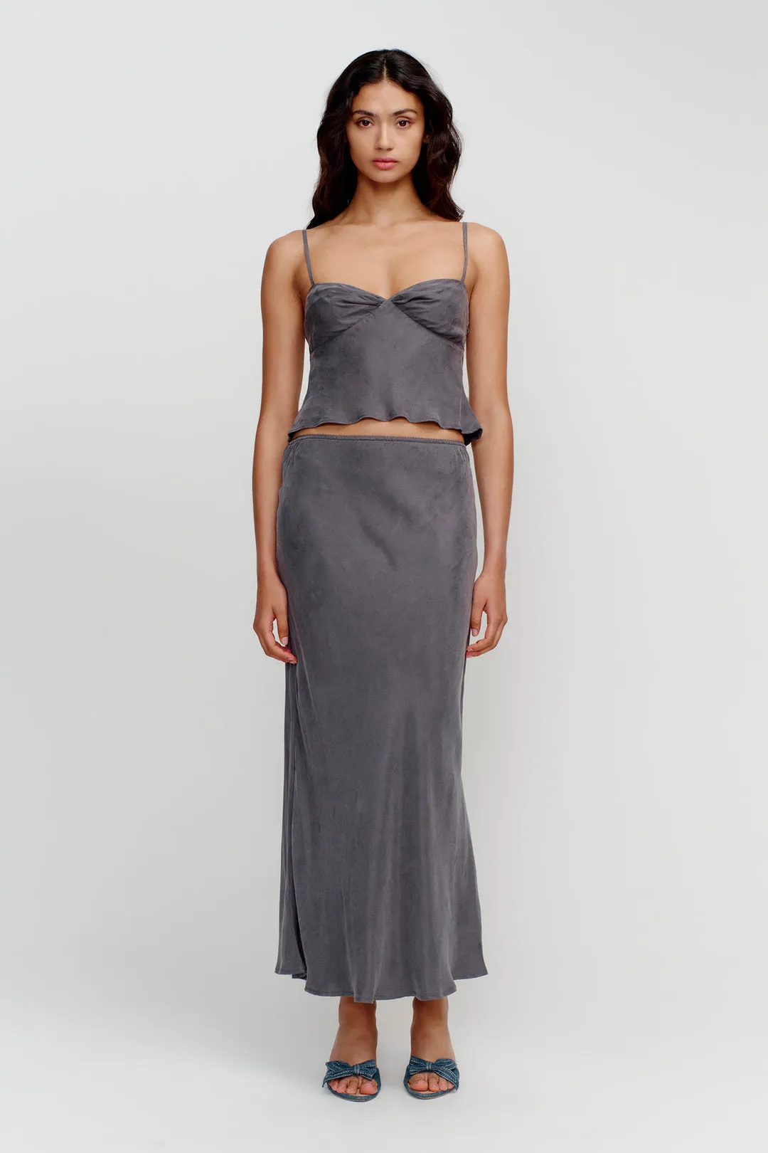 Marli Slip Skirt - Slate