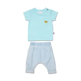 MARQUISE - Tiger Tribe Blue Top and Pants Set