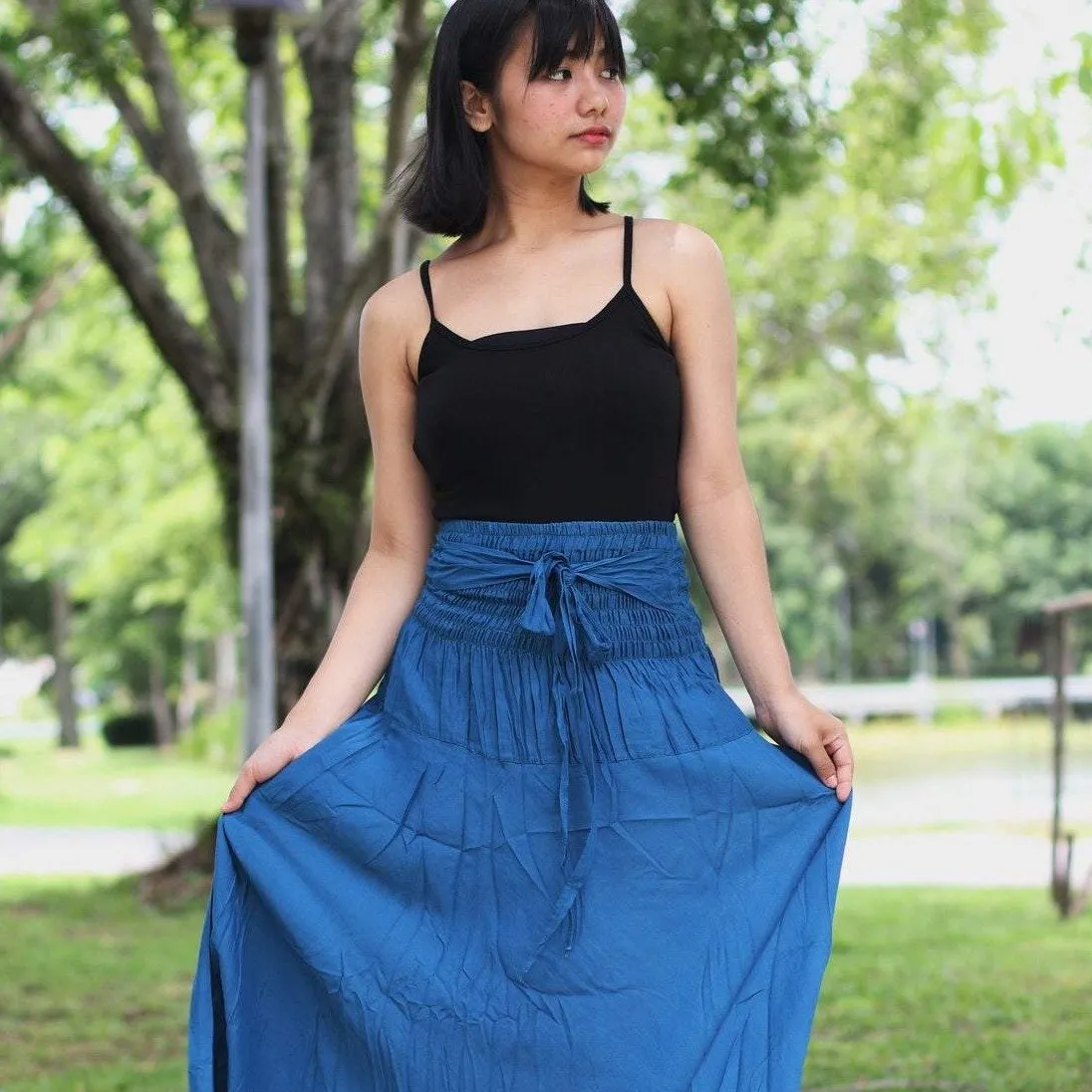 Maxi Dress for Women Hippie Rayon Long Skirt Bohemian Dresses
