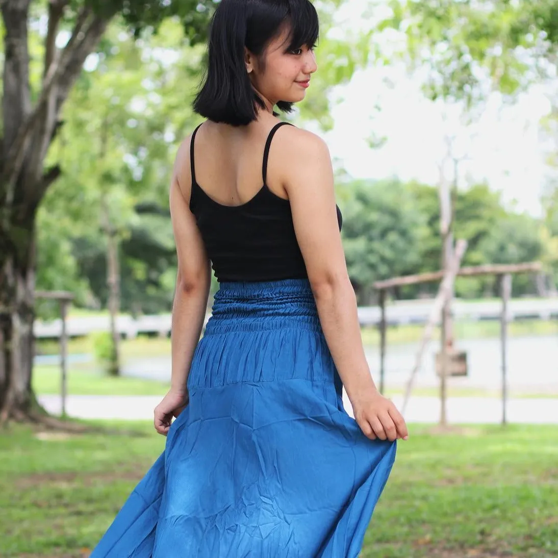 Maxi Dress for Women Hippie Rayon Long Skirt Bohemian Dresses
