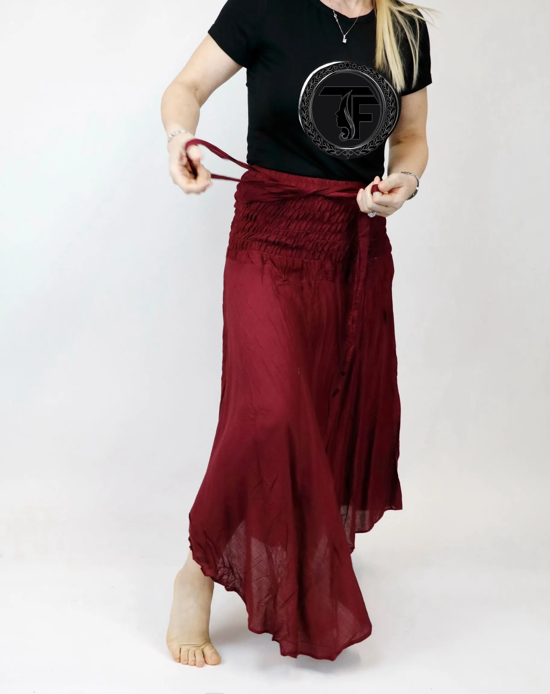 Maxi Dress for Women Hippie Rayon Long Skirt Bohemian Dresses