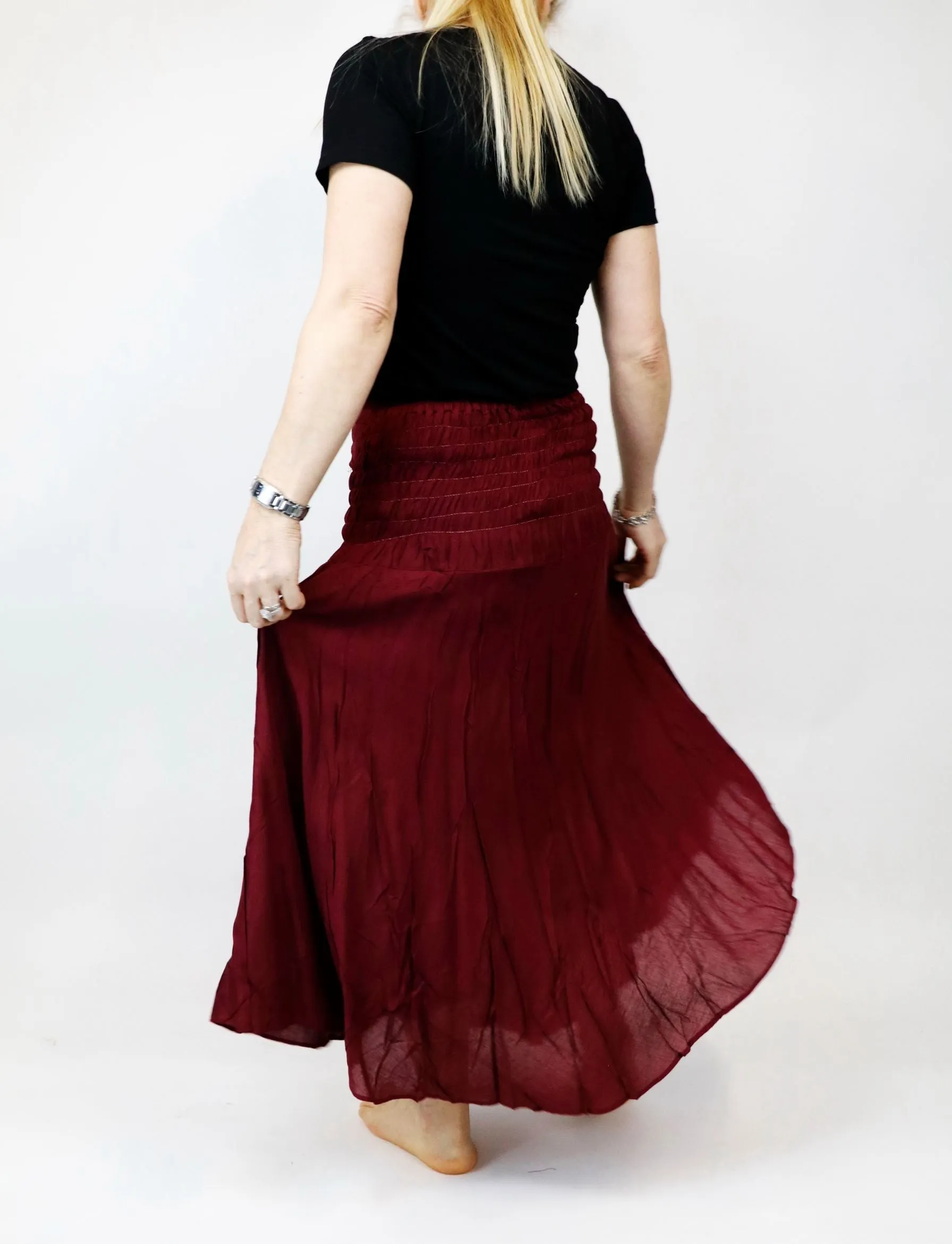 Maxi Dress for Women Hippie Rayon Long Skirt Bohemian Dresses