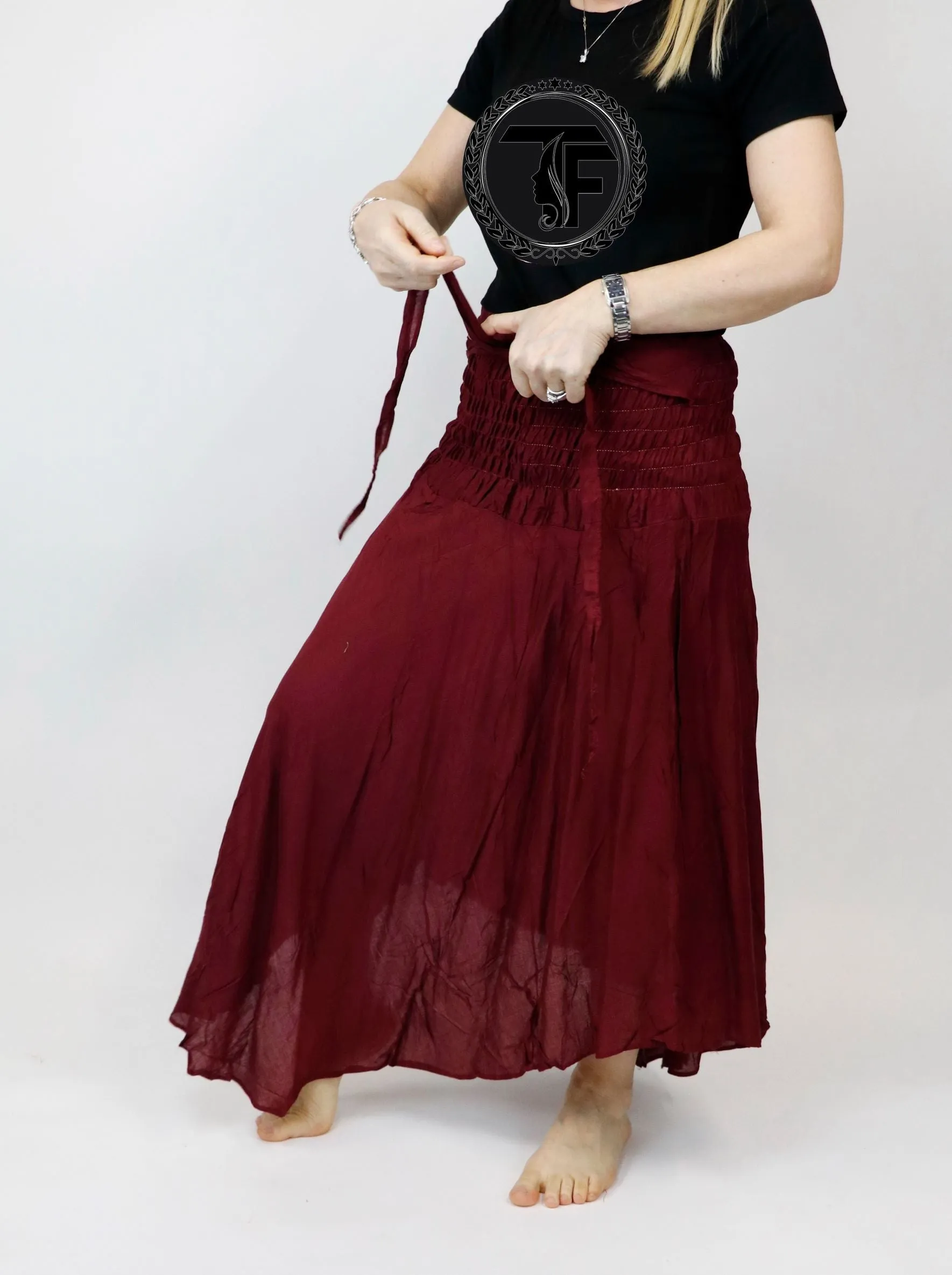 Maxi Dress for Women Hippie Rayon Long Skirt Bohemian Dresses