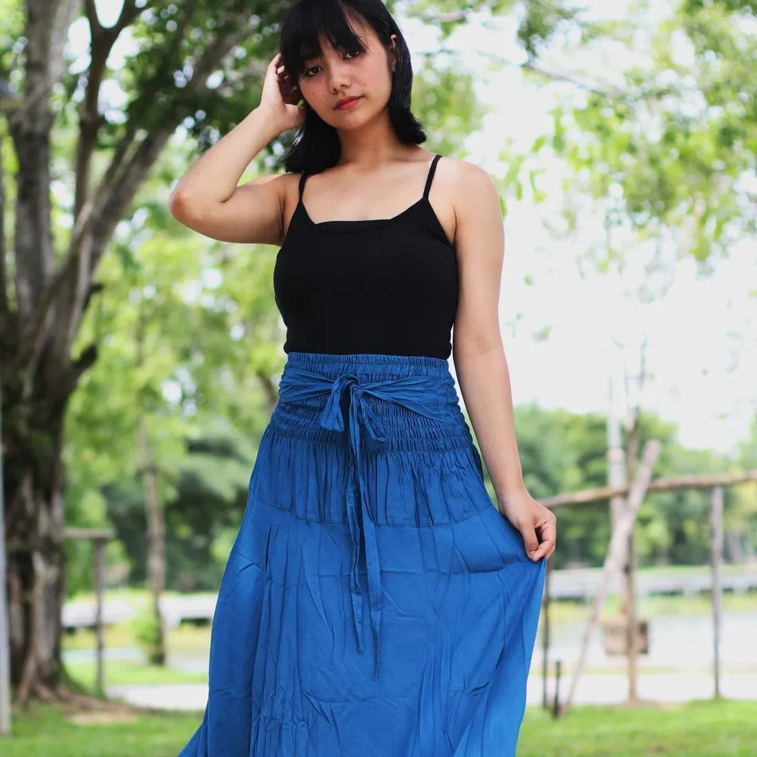Maxi Dress for Women Hippie Rayon Long Skirt Bohemian Dresses