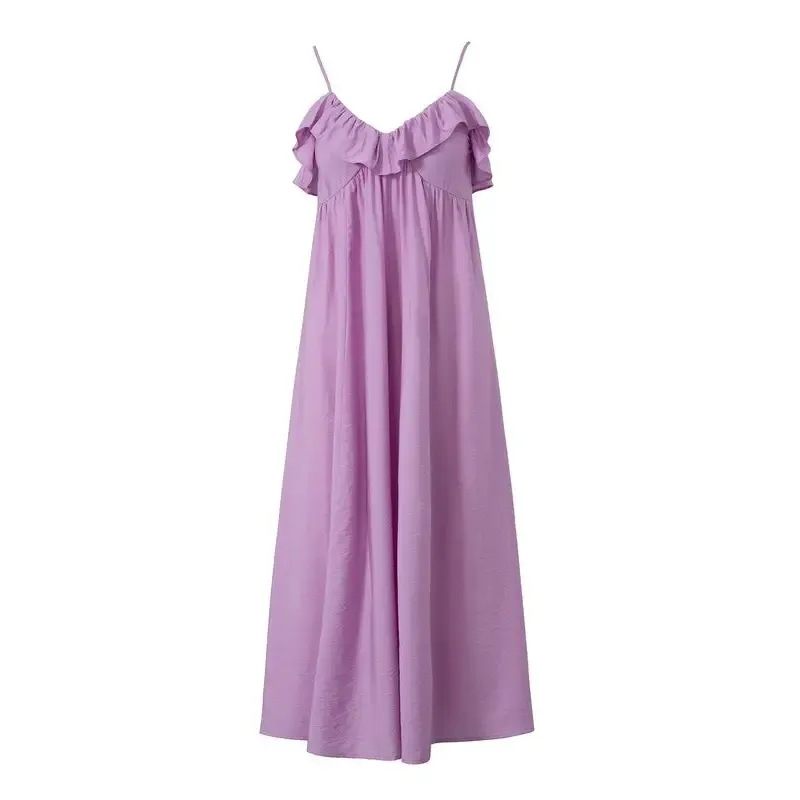 Maxi dress with ruffles
