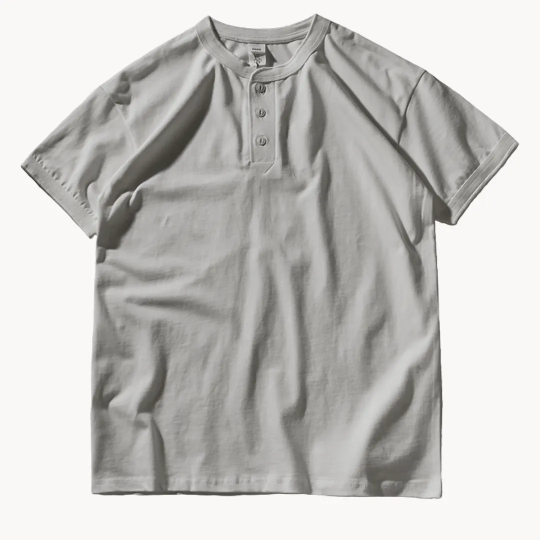 Men's Cotton Henley T-Shirt