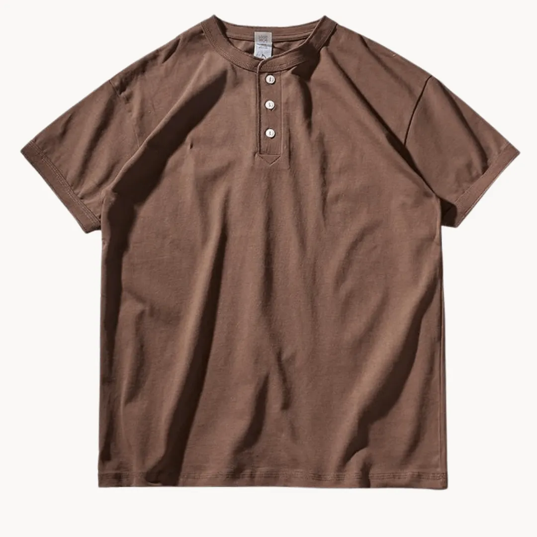 Men's Cotton Henley T-Shirt
