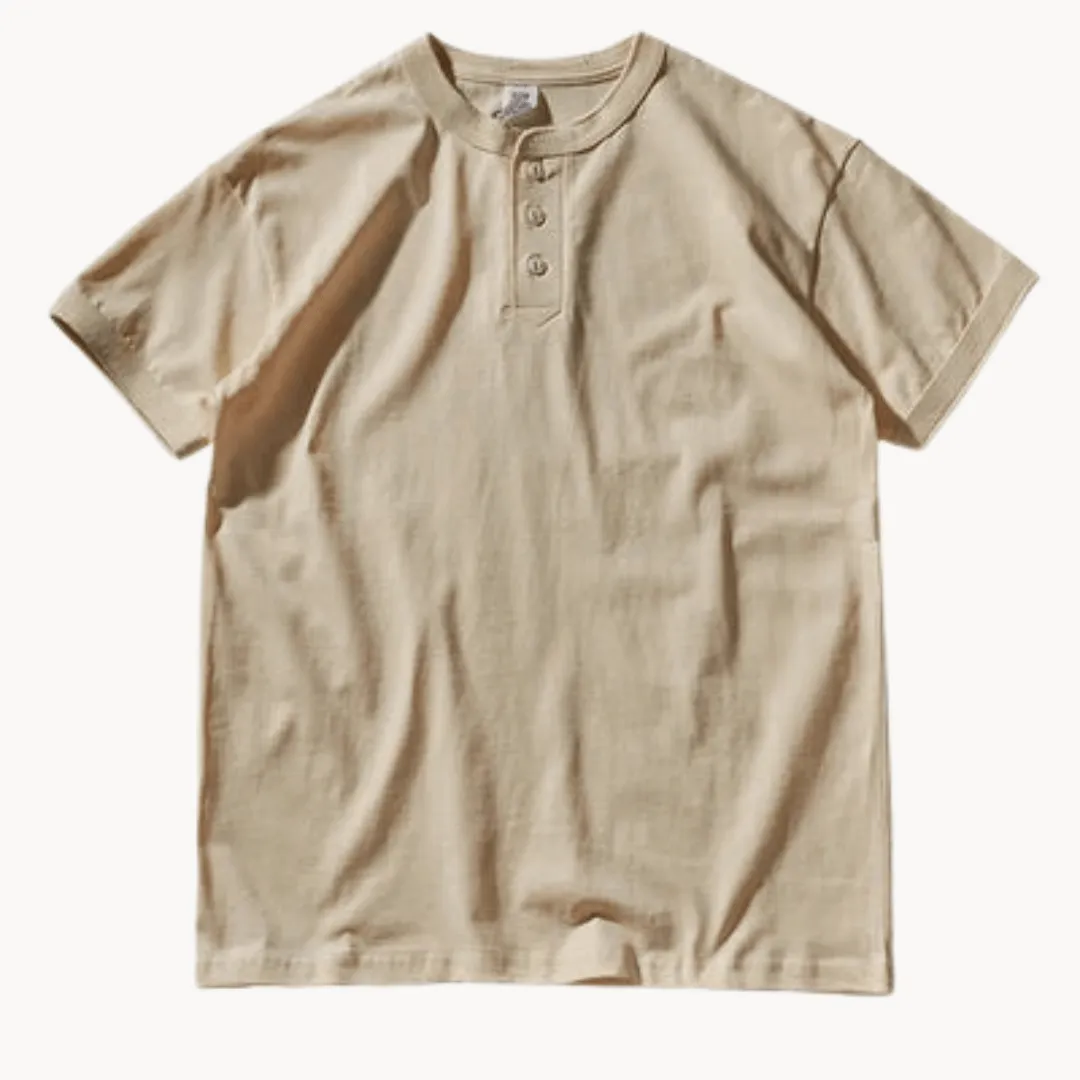 Men's Cotton Henley T-Shirt