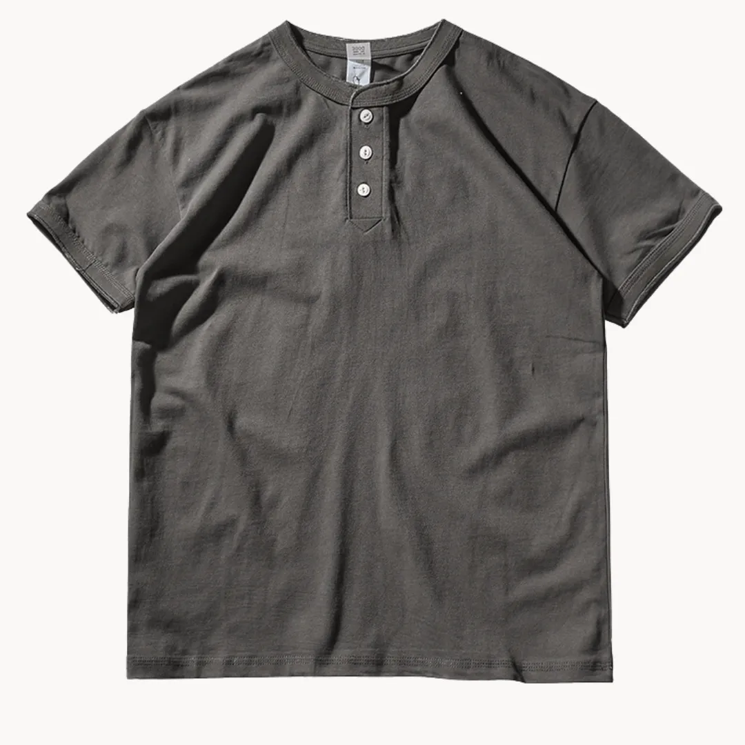 Men's Cotton Henley T-Shirt