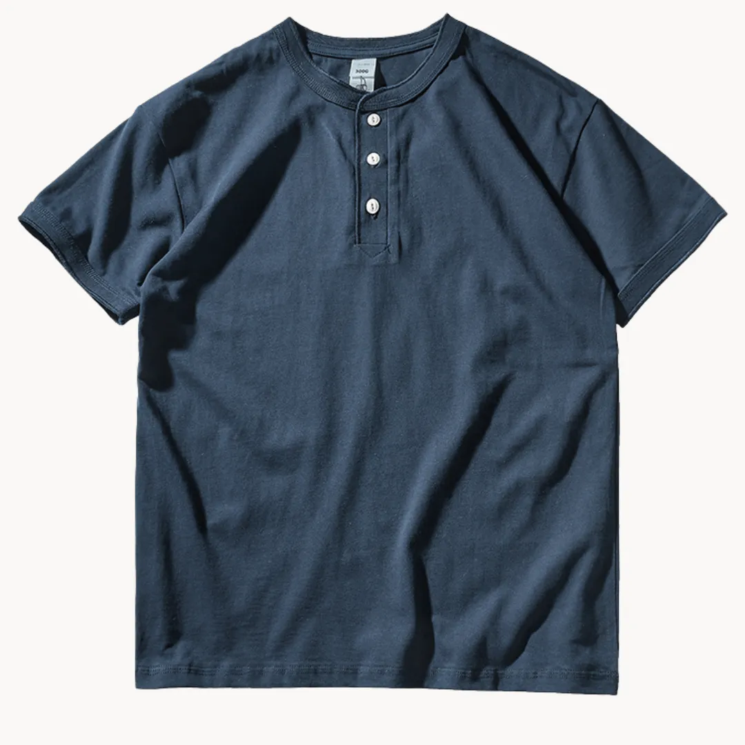 Men's Cotton Henley T-Shirt
