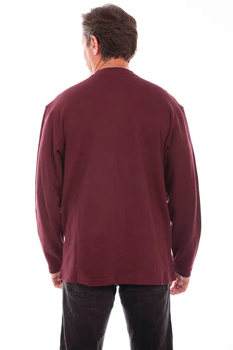 Men's Farthest Point Collection Shirt: Heather Rib Henley