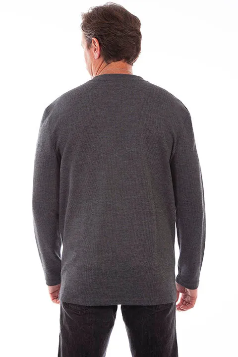 Men's Farthest Point Collection Shirt: Heather Rib Henley