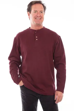 Men's Farthest Point Collection Shirt: Heather Rib Henley