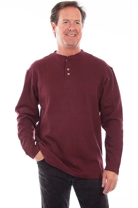 Men's Farthest Point Collection Shirt: Heather Rib Henley