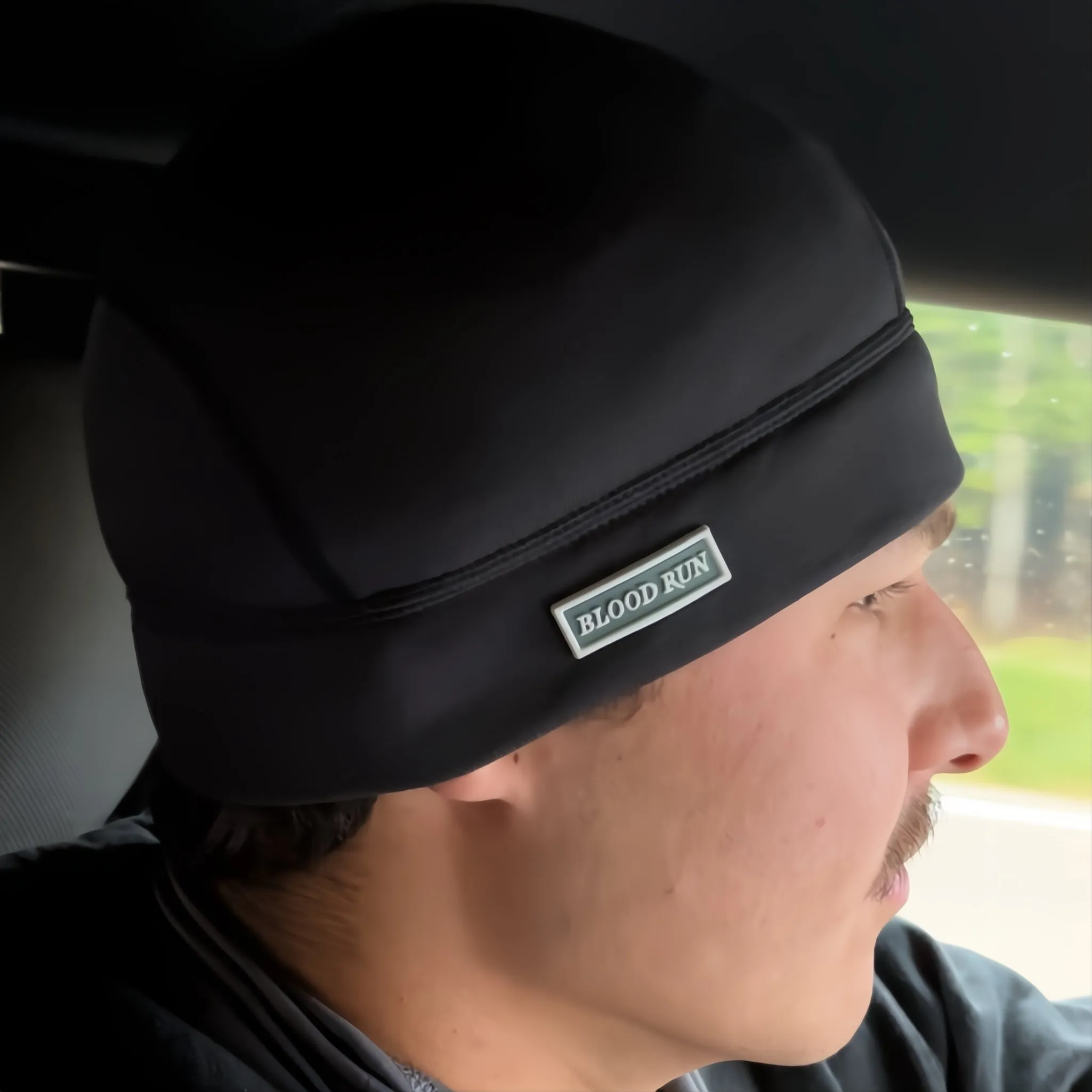 MEN'S POWER STRETCH BLACK FISHING BEANIE