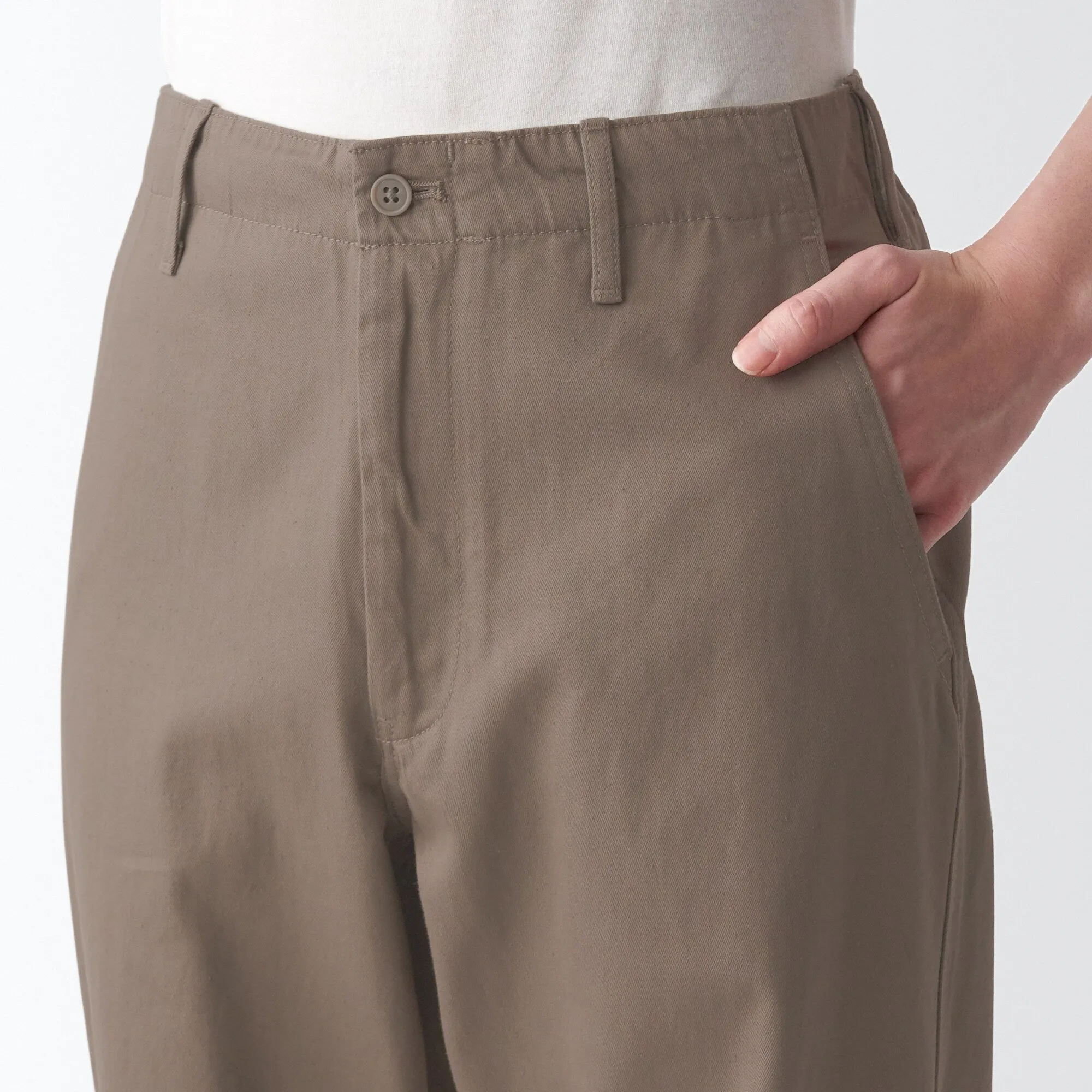 Men's Slub Yarn Chino Regular Pants (L 30inch / 76cm)