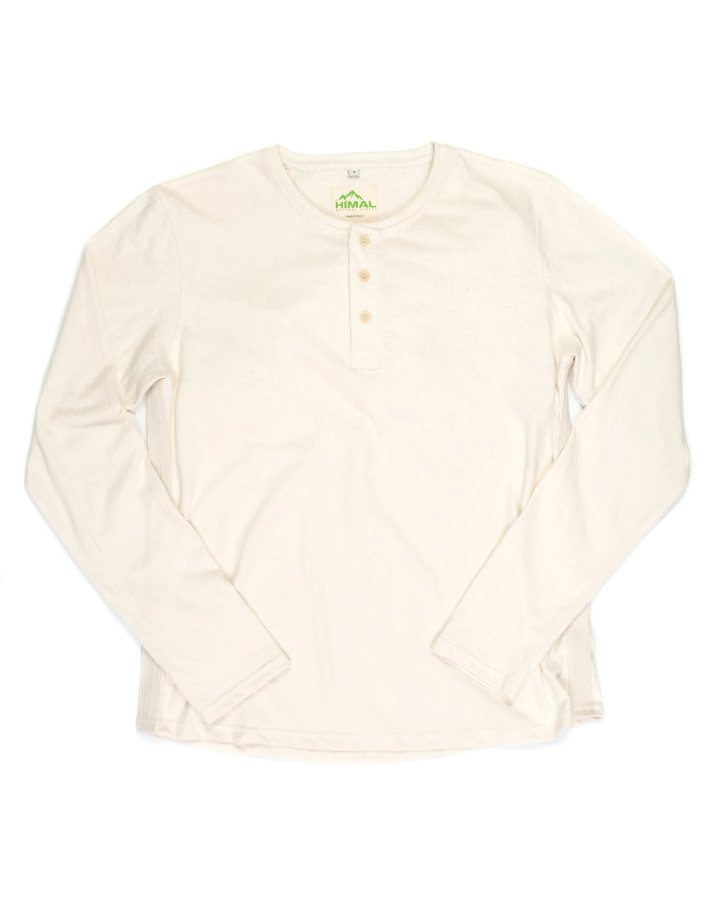 Mens Wild hemp and Organic Cotton Henley shirt