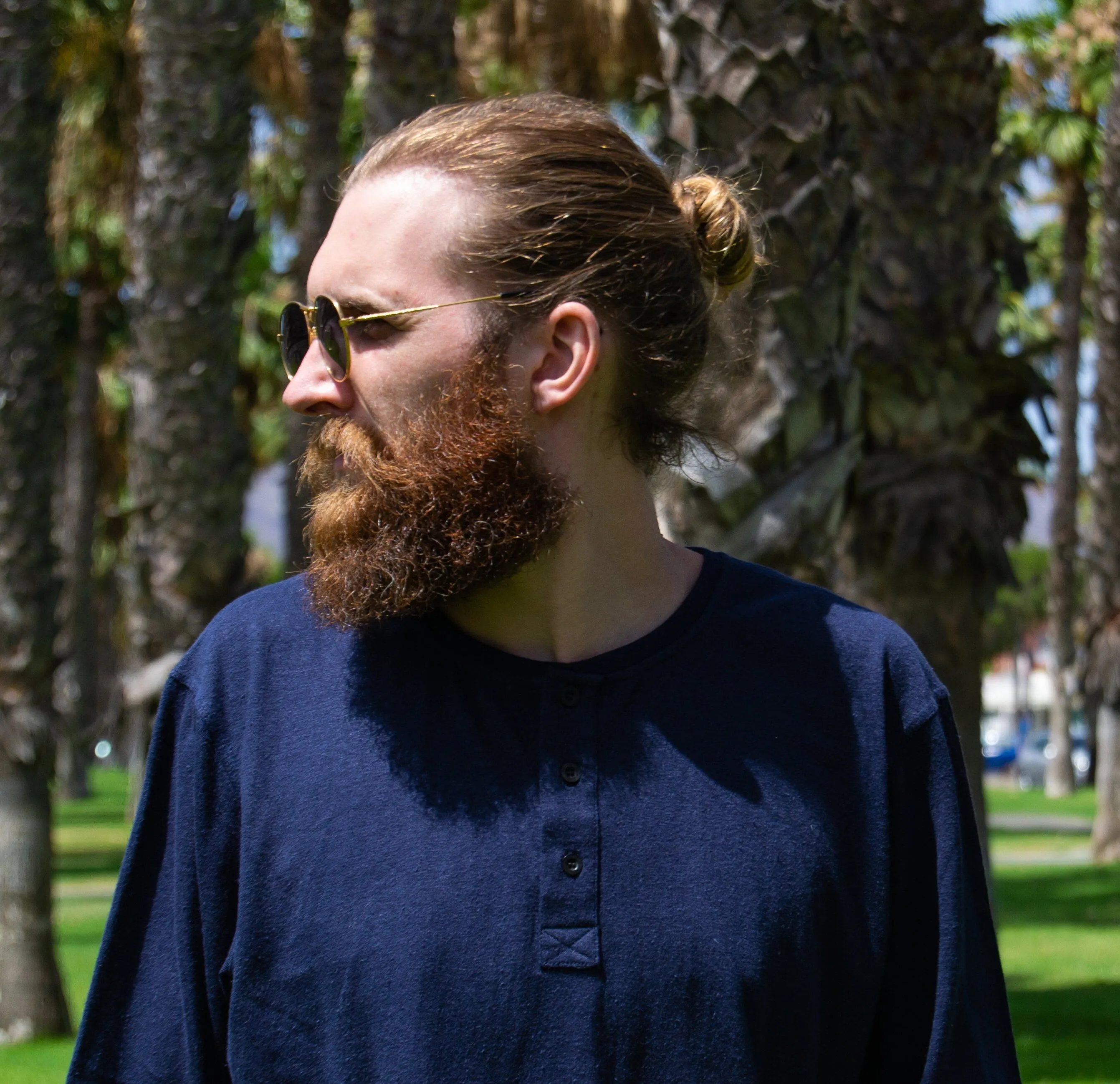 Mens Wild hemp and Organic Cotton Henley shirt