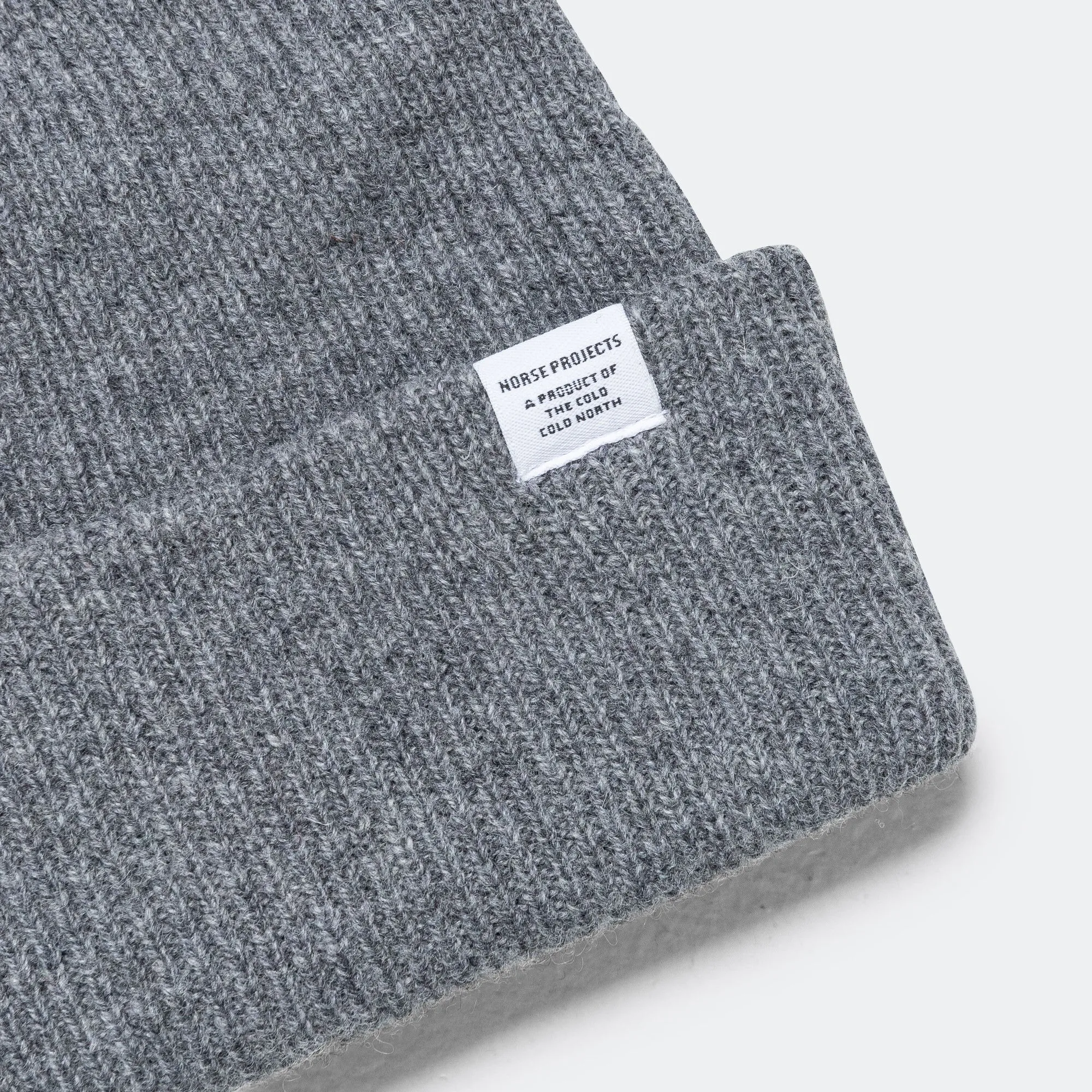 Merino Lambswool Beanie - Grey Melange