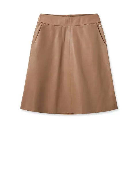 MMAppiah Leather Skirt Cinnamon Swirl
